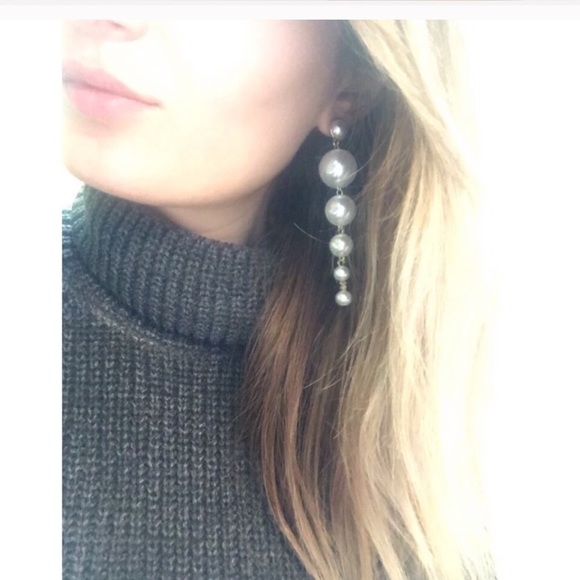 Fashion pearl long earrings - Picture 2 of 5